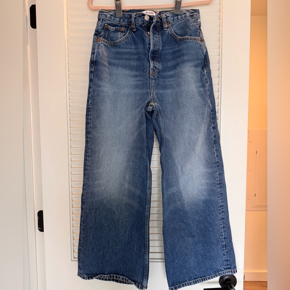 Re/Done High Rise Wide Leg Jeans